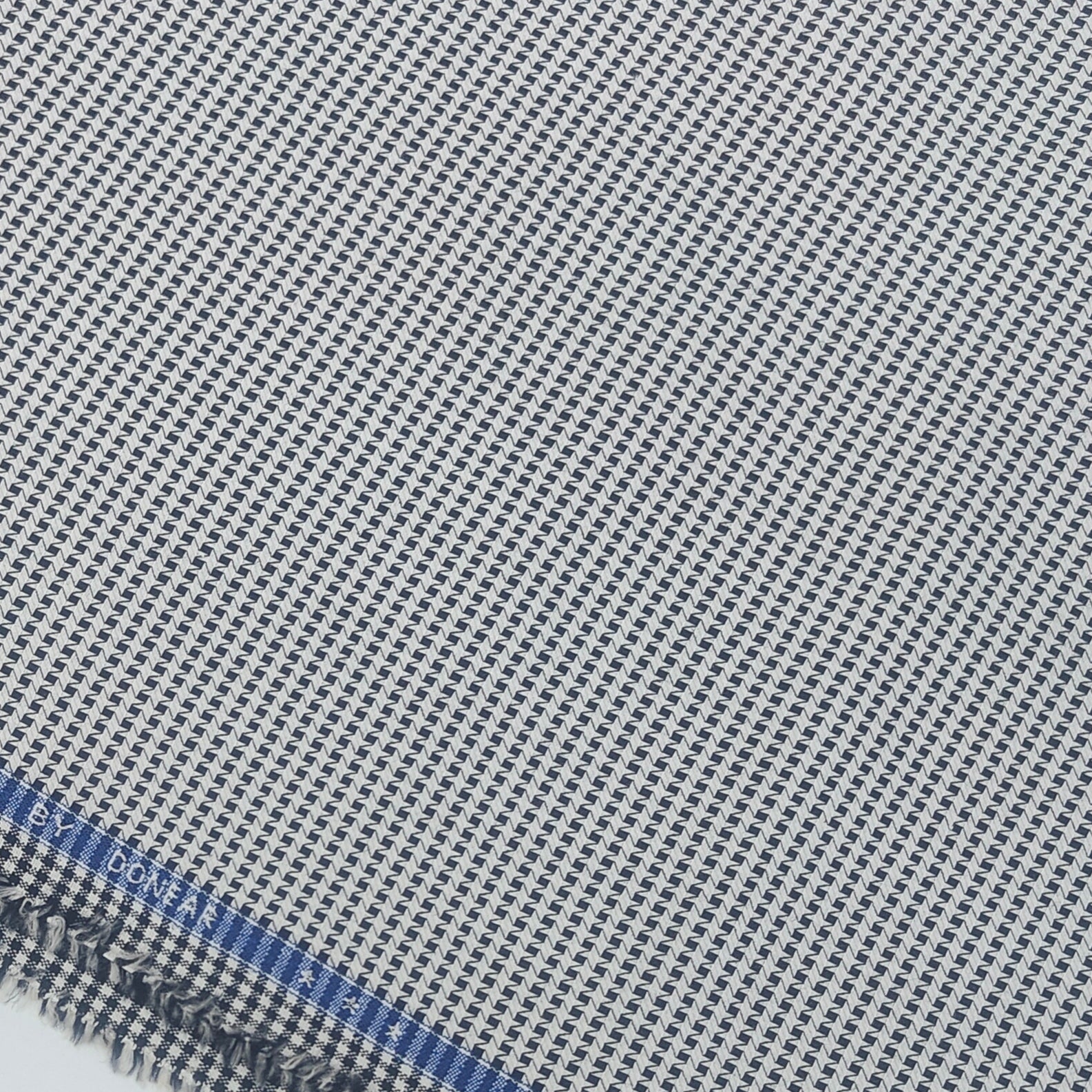 Shirt Fabric Donear LA Finish Premium Giza Cotton Houndstooth Colour Black N Grey